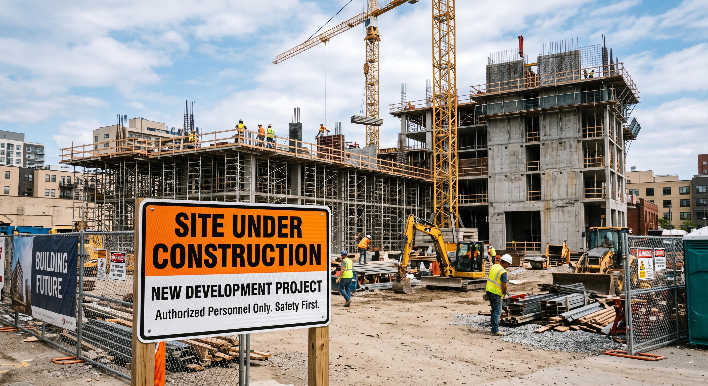 Picture that shows that the site is under construction